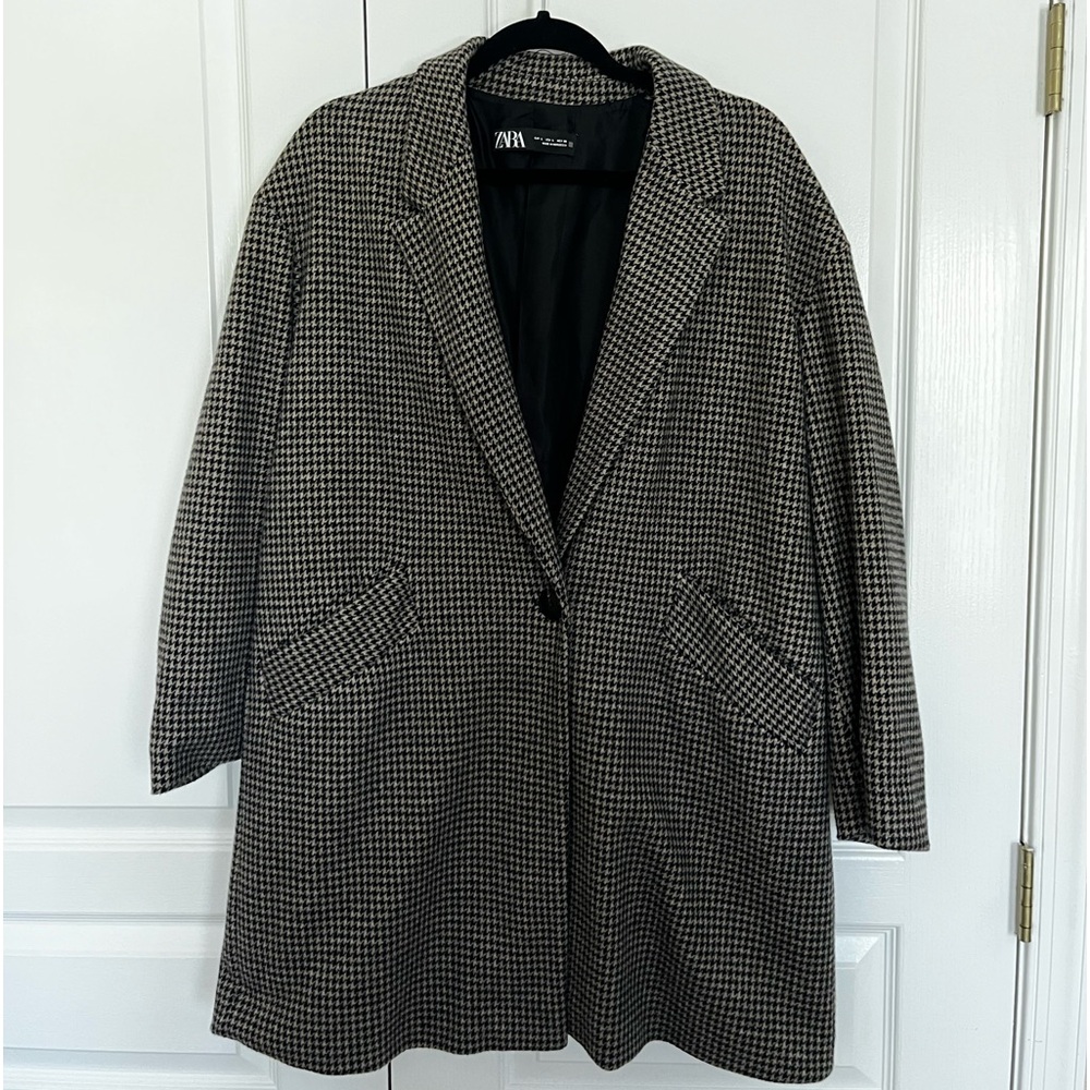 Zara Long Pea Coat Large